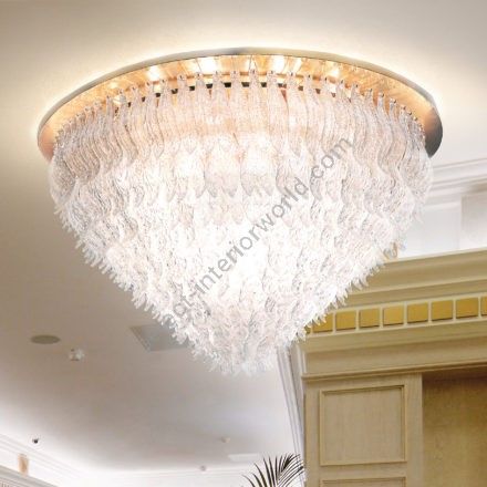 Patrizia Volpato / Semi-Flush Mounts / Petali Handcrafted Murano Glass 24 Karat Gold PV-8002-PL130