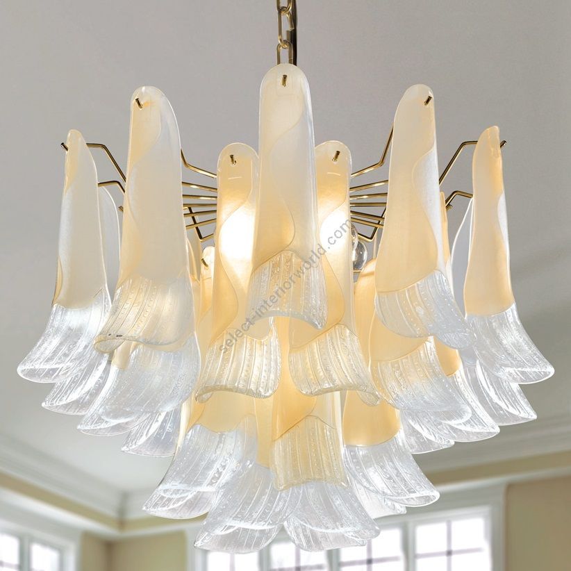 Patrizia Volpato / Kronleuchter / Petali Handcrafted Murano Glass Chrome or 24 Karat Gold