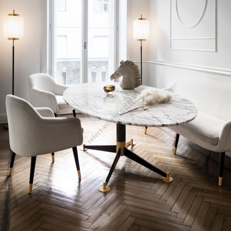 DOM Edizioni / Esstisch / Filippo Elliptic Zweifarbige Basis