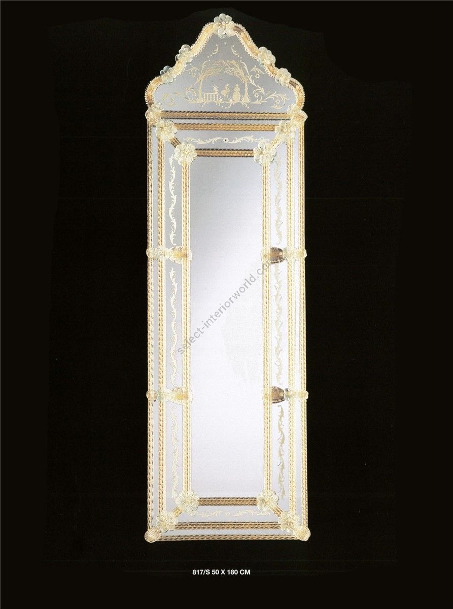 Italian Luxury Lighting / Wall Mirrors / Venetian Murano Glass 817S