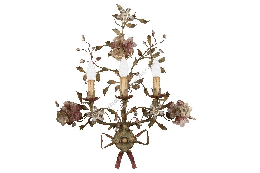 Mechini / Wall Lights / Bohemian Crystal and Murano Glass A241/3