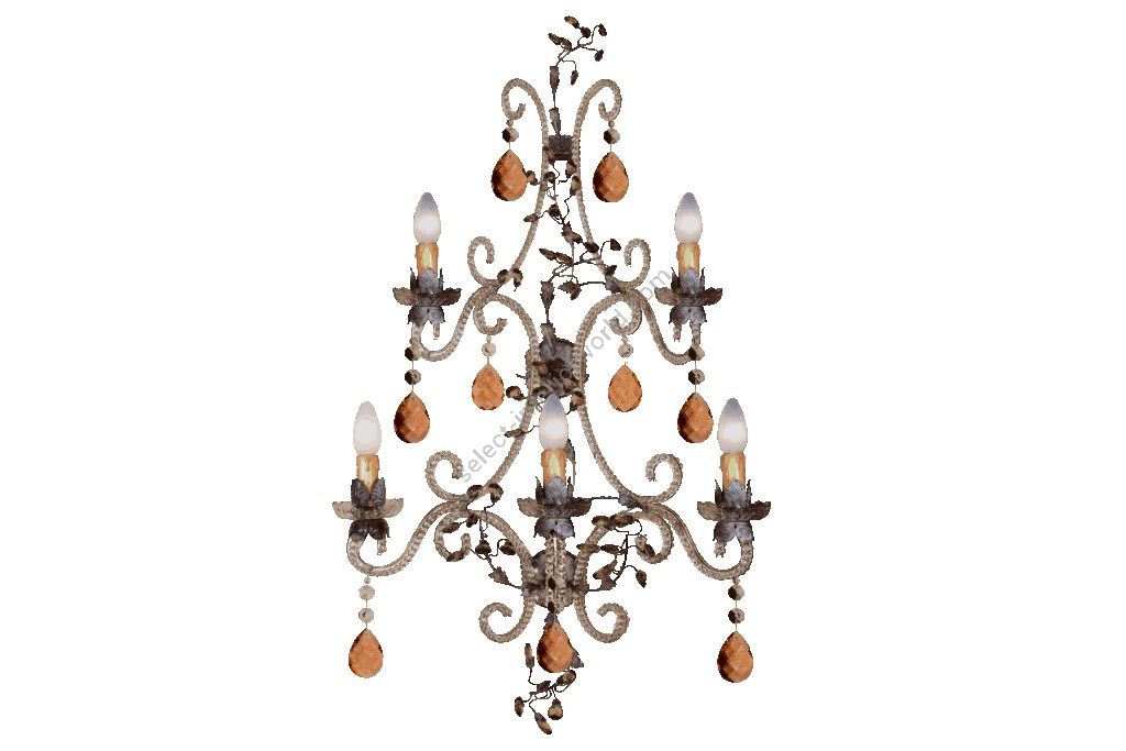 Mechini / Wall Lights / Bohemian Crystal and Murano Glass A256/5