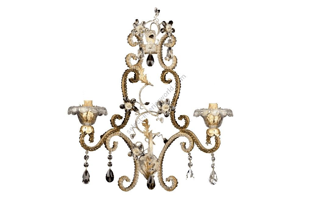 Mechini / Wall Lights / Murano Glass and Coloured Pearl Banding A263/2