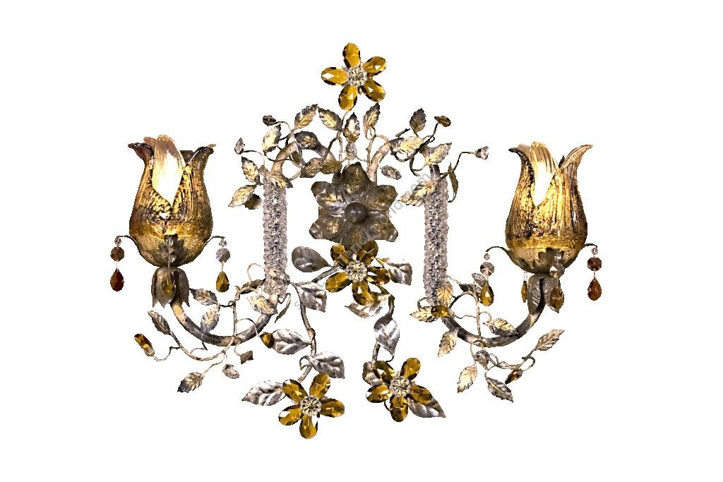 Mechini / Wall Lights / Murano Glass and Coloured Pearl Banding A268/2