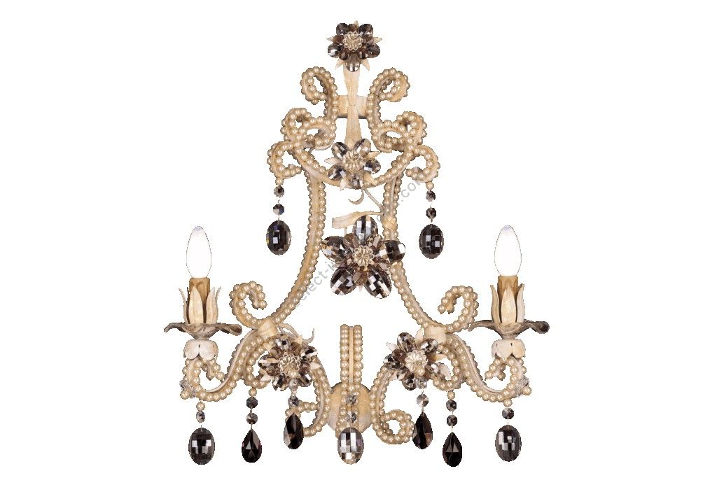 Mechini / Wall Lights / Pearl with Clear and Coloured Bohemian Crystal A273/2