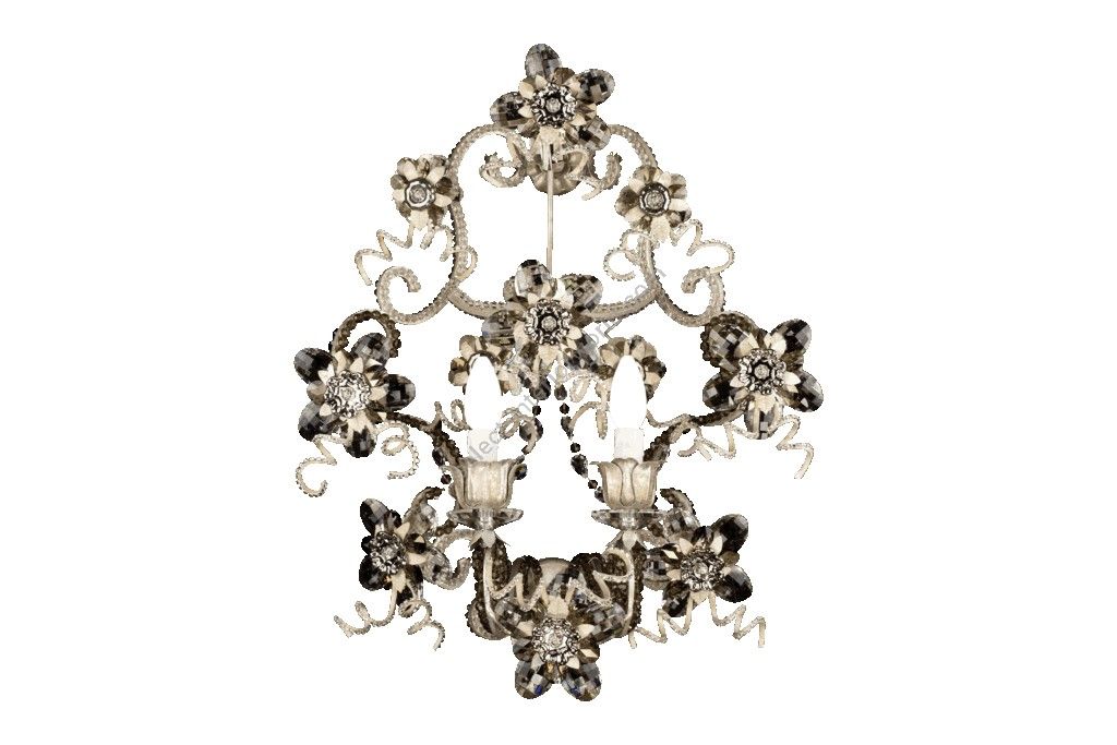 Mechini / Wall Lights / Fumè Colored Bohemian Pearl Banding A288/2