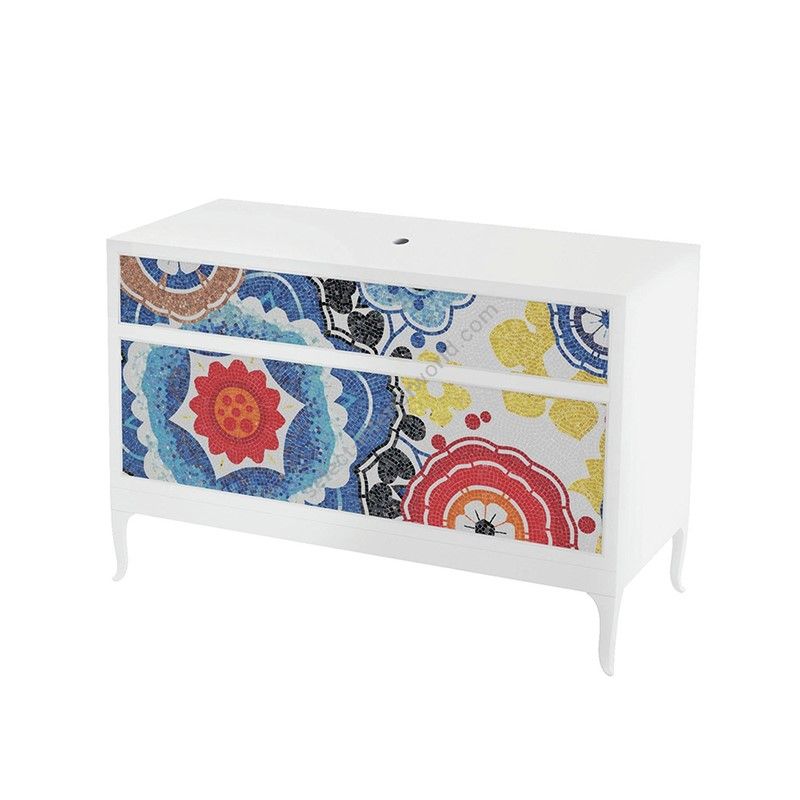 Bisazza / Konsolen ohne Waschbecken / Bagno - die Wanders-Kollektion / Quadro Vanity Bloem