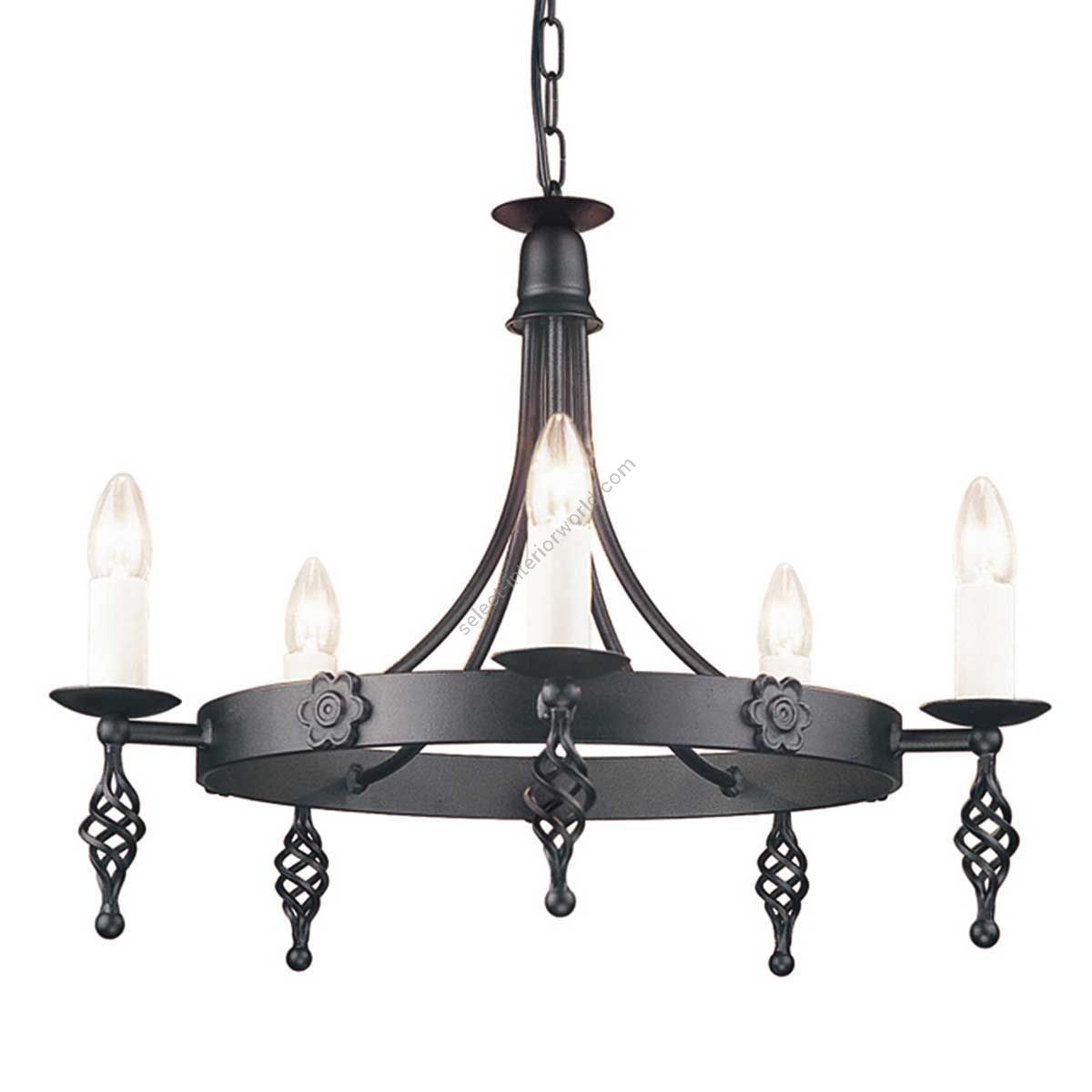 Elstead Lighting / Chandeliers / Belfry 5 Light Chandelier - Black