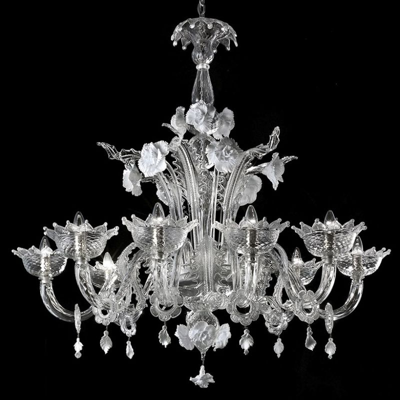 Glass & Glass Murano / Kronleuchter / Traditional Venetian chandeliers C-1960/8