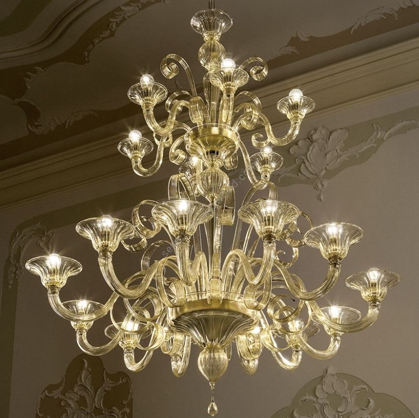 Glass & Glass Murano / Kronleuchter / Traditional Venetian chandeliers C-2202/18