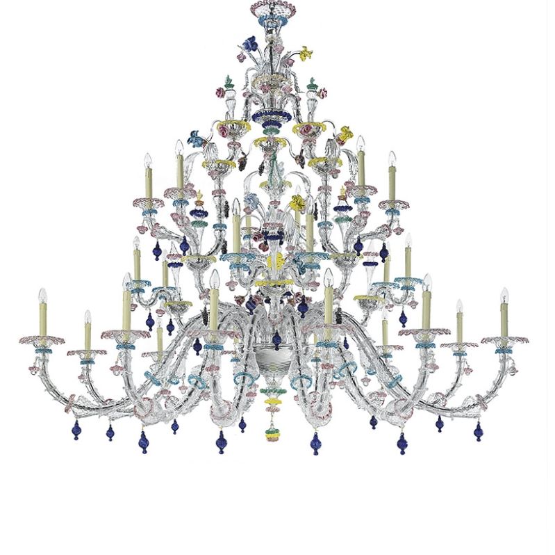 Glass & Glass Murano / Kronleuchter / Traditional Venetian chandeliers C-26105/24