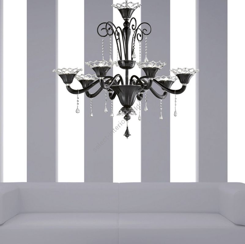 Glass & Glass Murano / Kronleuchter / Contemporary Venetian chandeliers C-27063/8