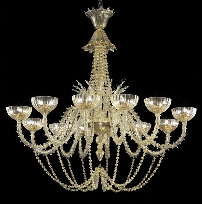 Glass & Glass Murano / Kronleuchter / Traditional Venetian chandeliers C-2772/36