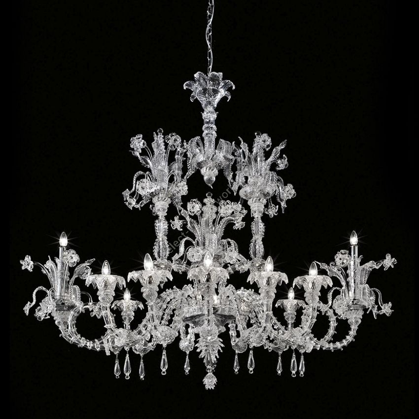 Glass & Glass Murano / Kronleuchter / Traditional Venetian chandeliers C-2858/12