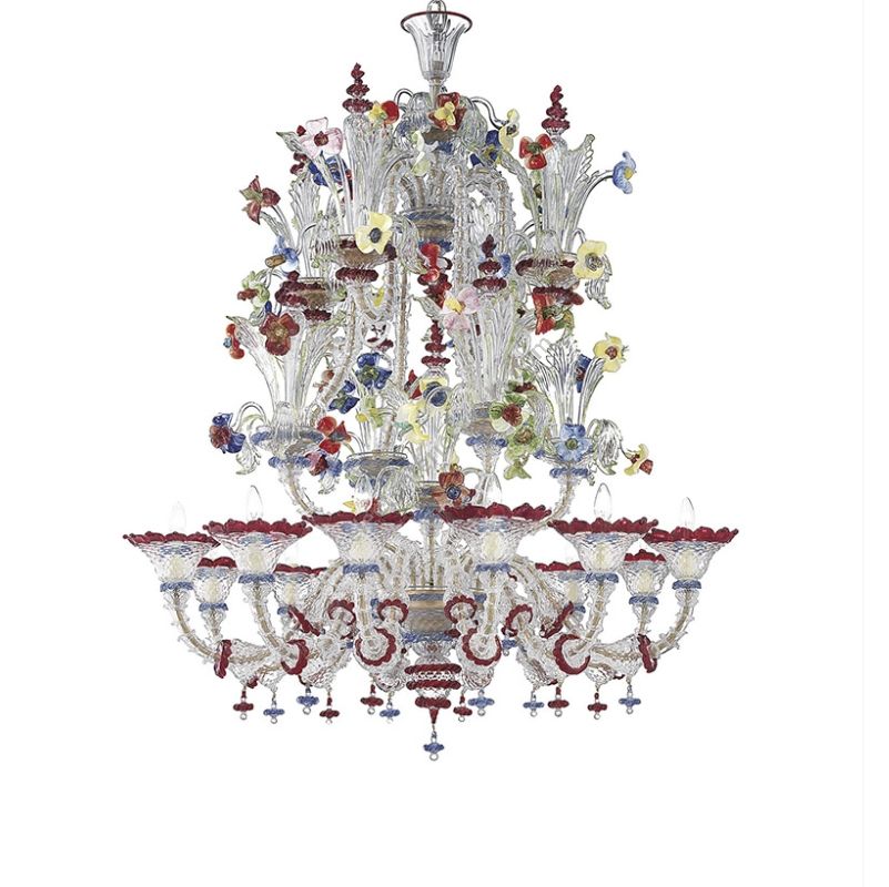 Glass & Glass Murano / Kronleuchter / Traditional Venetian chandeliers C-Canal Grande/12