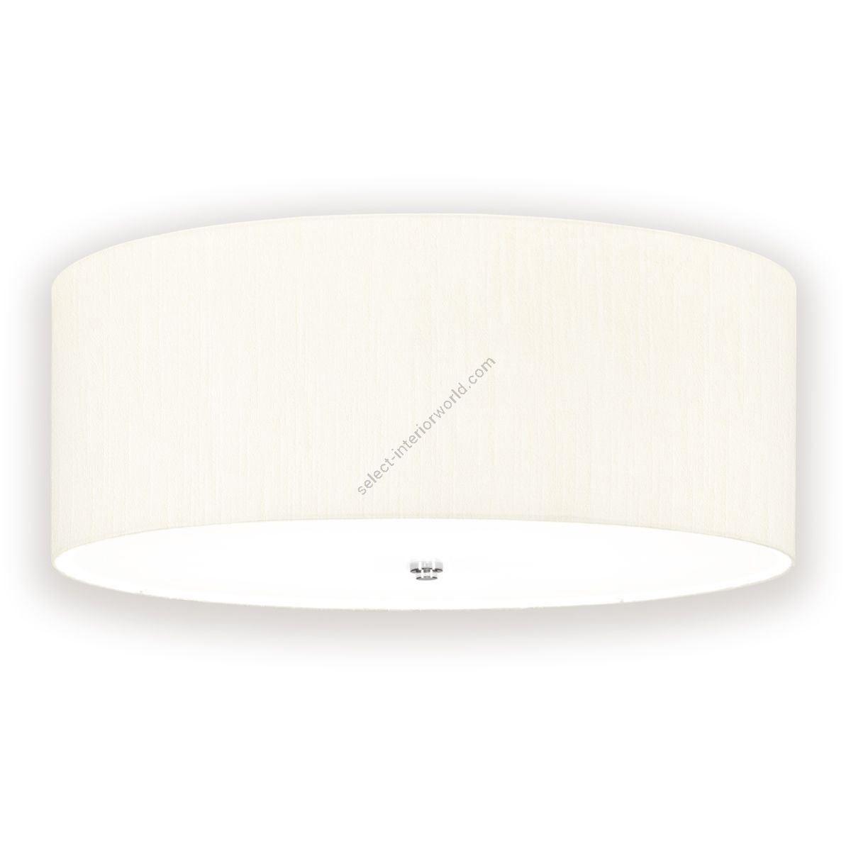 Elstead Lighting / Ceiling Lights / Fletcher 26 Flush Polished Chrome with Ivory Shade
