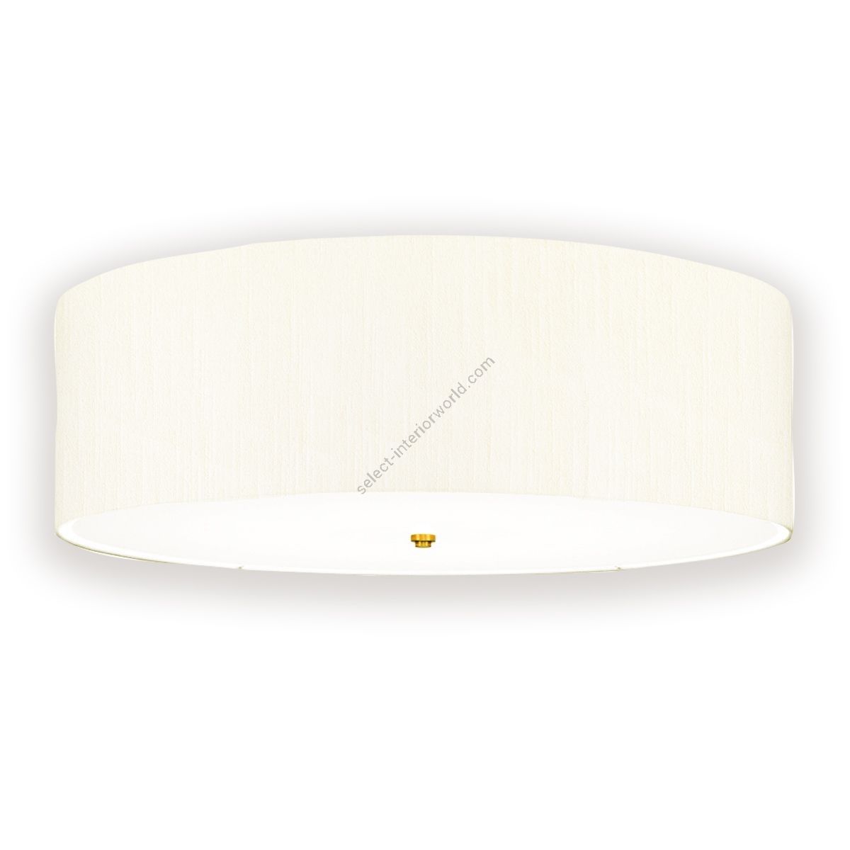 Elstead Lighting / Ceiling Lights / Fletcher 30 Flush Aged Brass with Ivory Shade