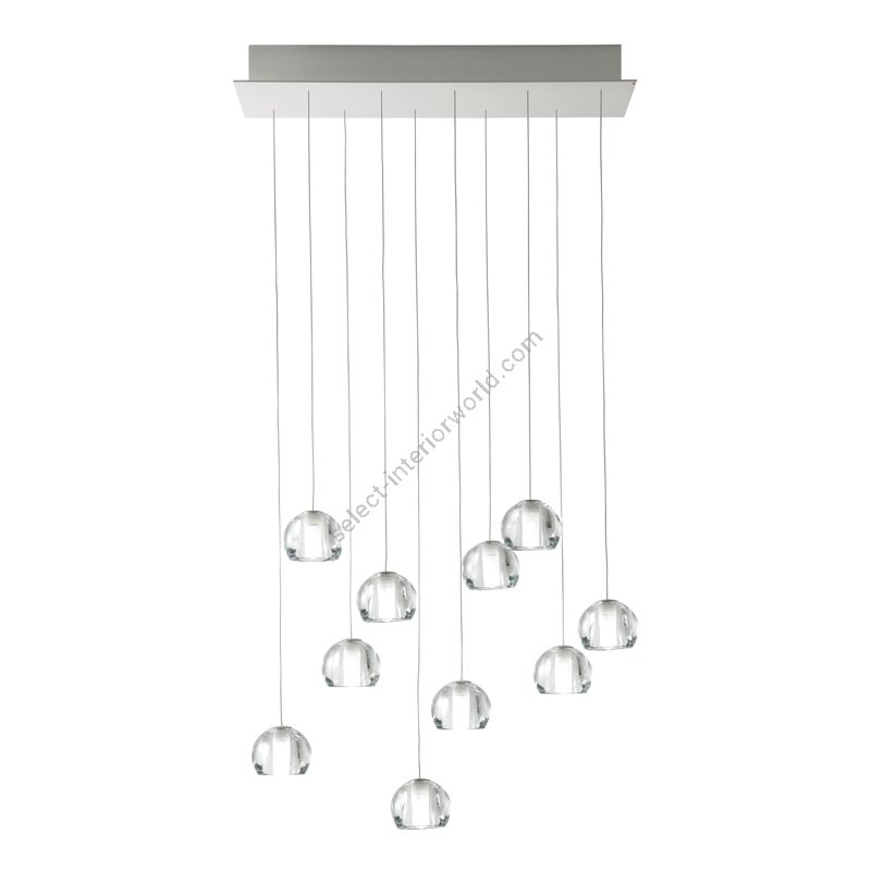 Fabbian / LED Deckenleuchten / Multispot Beluga F32 10 spots 60x15cm