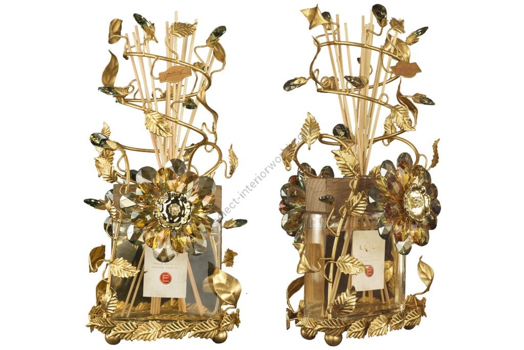 Mechini / Home Diffusers / Gold Leave & Clear and Colored Bohemian Crystal HDP1/2