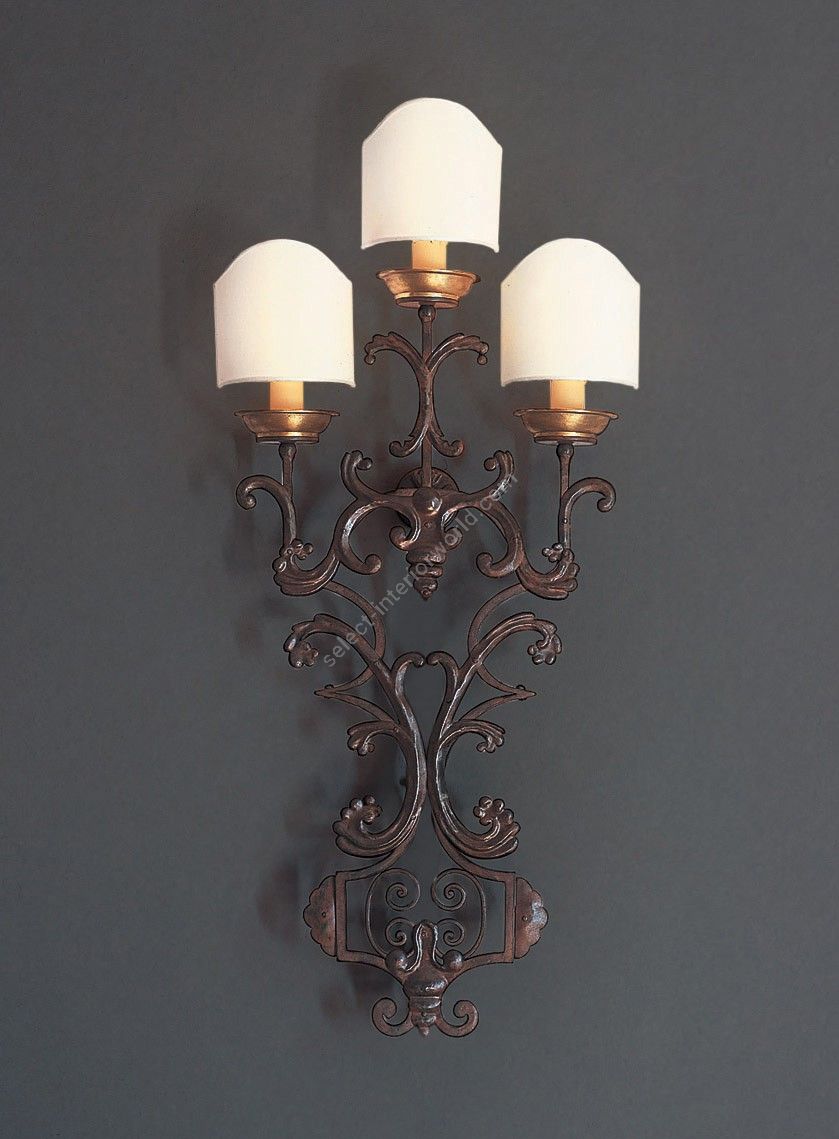 Officina Ciani / Wall Sconces / Forged Iron with 3 Lights HL1031WA-3 Cortine