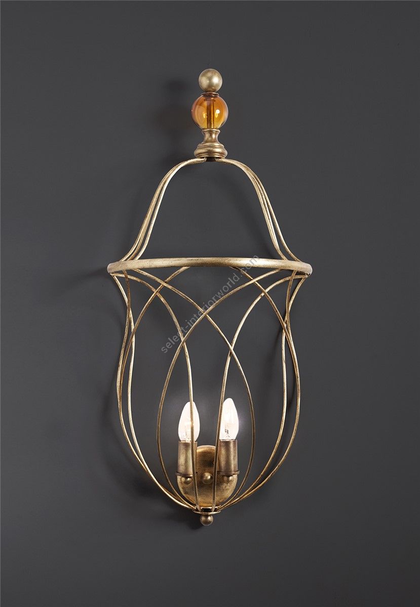 Officina Ciani / Wall Sconces / Iron Rod HL1114WA-2 Palla ambra