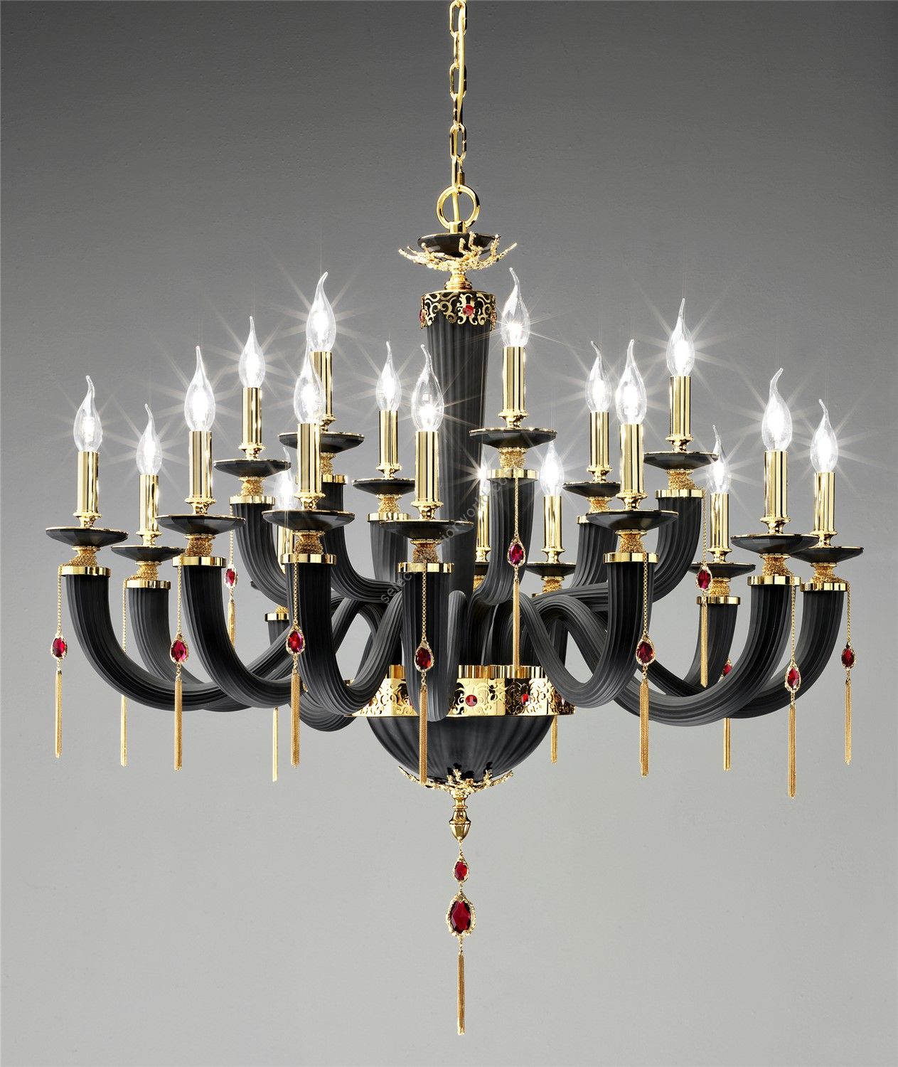 Euroluce Lampadari / Chandeliers / Julienne Black&Gold L12+6