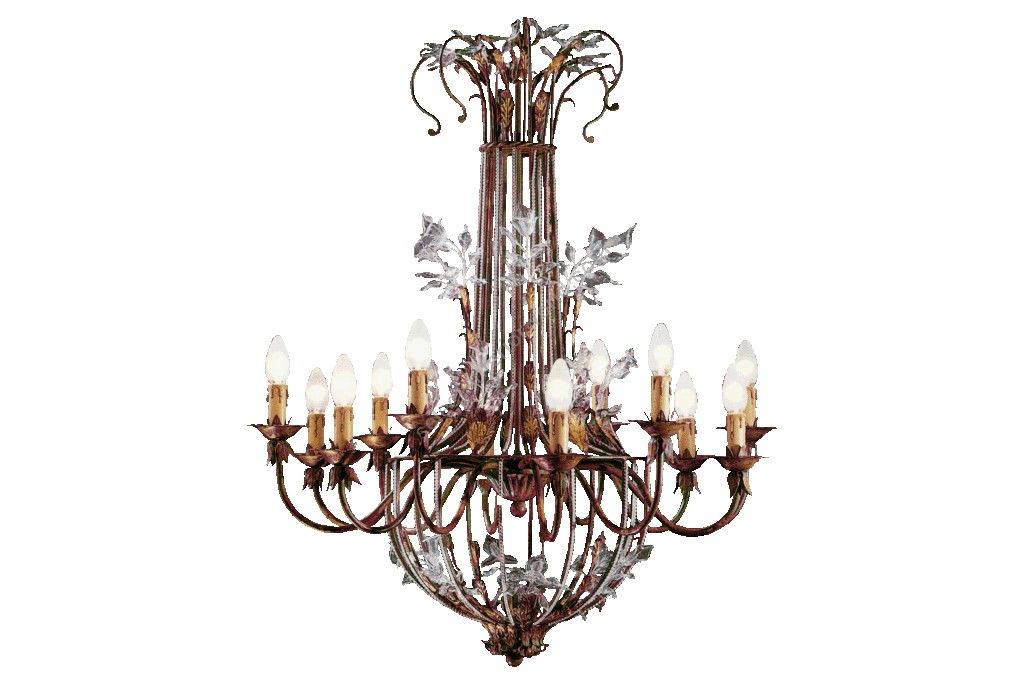 Mechini / Chandeliers / Murano Glass and Crystal Strip 12 Lights L195/12