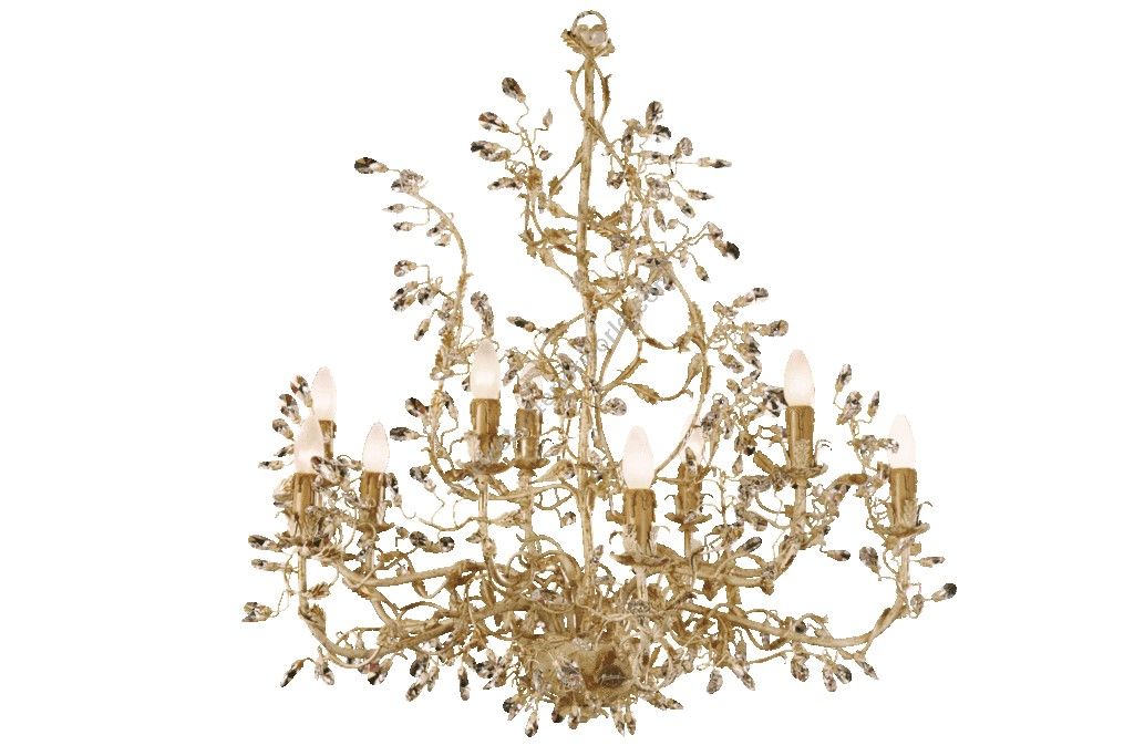 Mechini / Chandeliers / Wrought Iron with Clear Bohemian Crystal L202/10