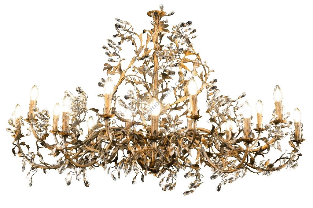 Mechini / Chandeliers / Wrought Iron with Clear Bohemian Crystal L202/18