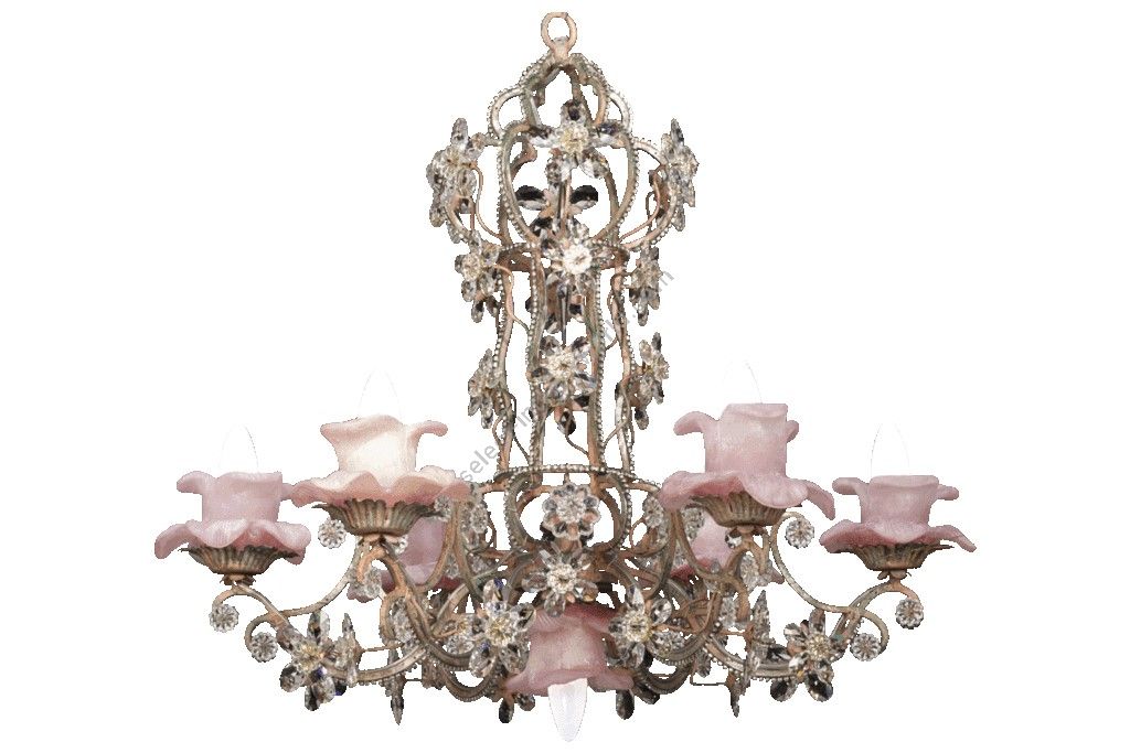 Mechini / Chandeliers / Bohemian Crystal & Murano Glass and Crystal Strip L243/7