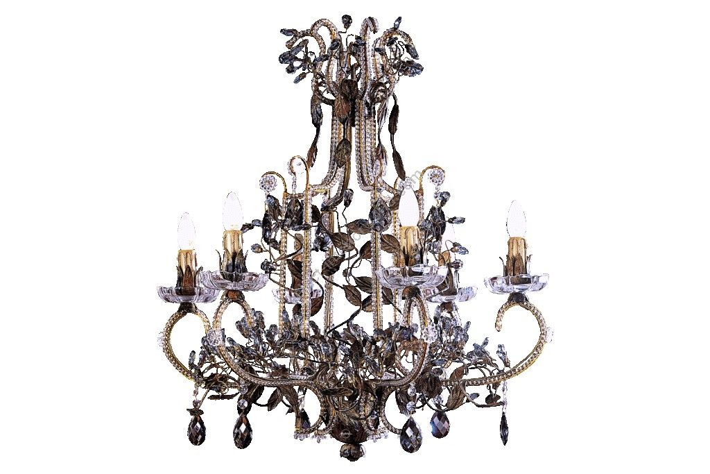 Mechini / Chandeliers / Bohemian Crystal and Clear Pearl Banding L255/6