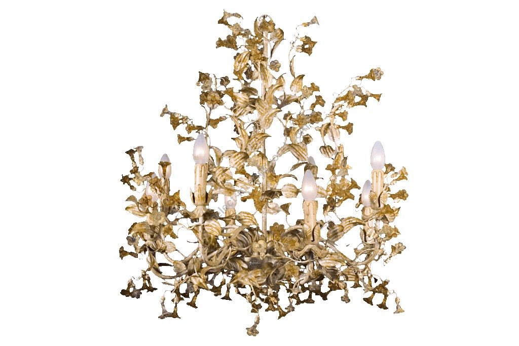 Mechini / Chandeliers / Wrought Iron with Murano Glass L261/8