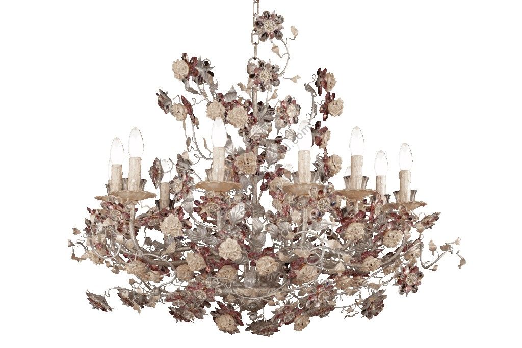 Mechini / Chandeliers / Bohemian Crystal and Biscuit Ceramic L297/12