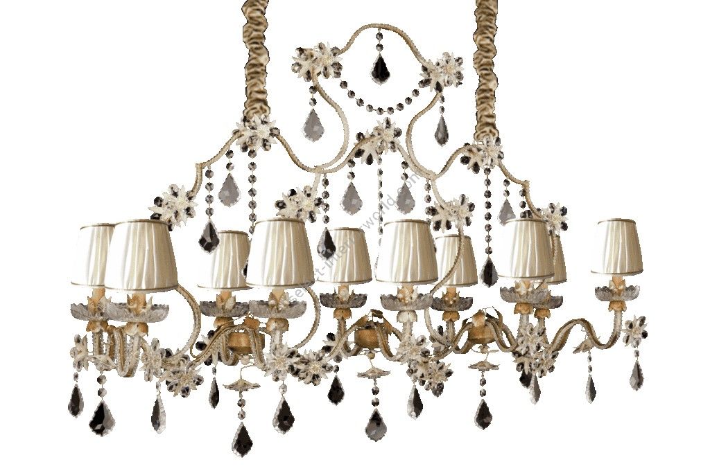 Mechini / Chandeliers / Clear Bohemian Crystal and Lamp Shades L298/10