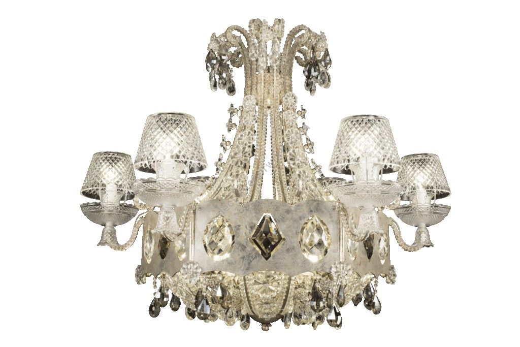 Mechini / Chandeliers / Colored Bohemian Crystal & Crystal Lampshades L310/12 Bis