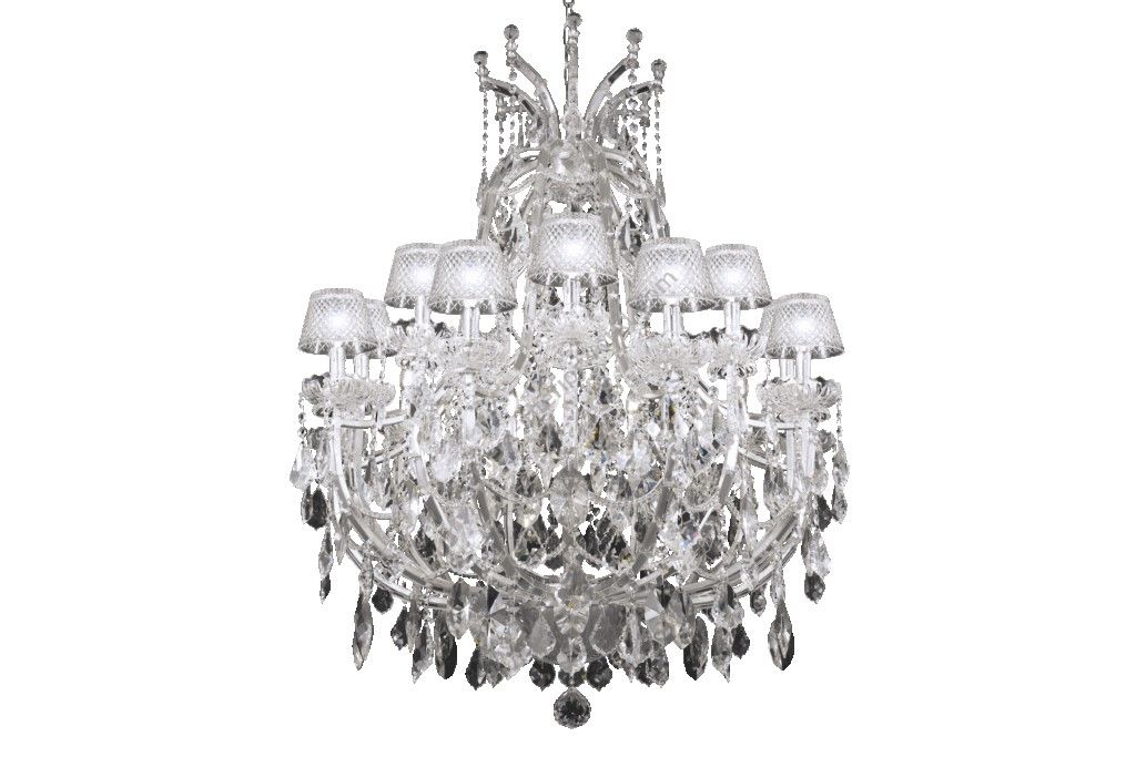 Mechini / Chandeliers / Wrought Iron with Clear Bohemian Crystal L325/18