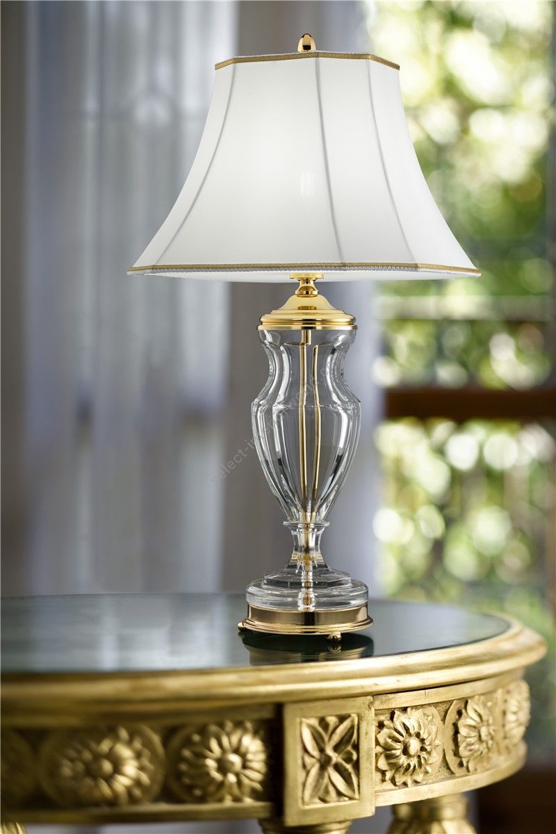 Italian Luxury Lighting / Table Lamps / Crystal And Brass Cast Components LF1040