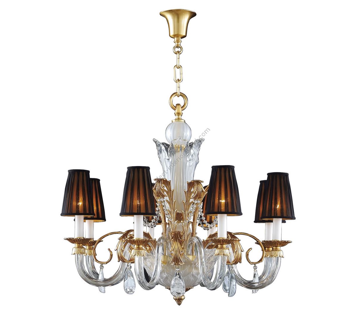 Mariner / Kronleuchter / Bronzeguss / Venezianisches Glas 19814