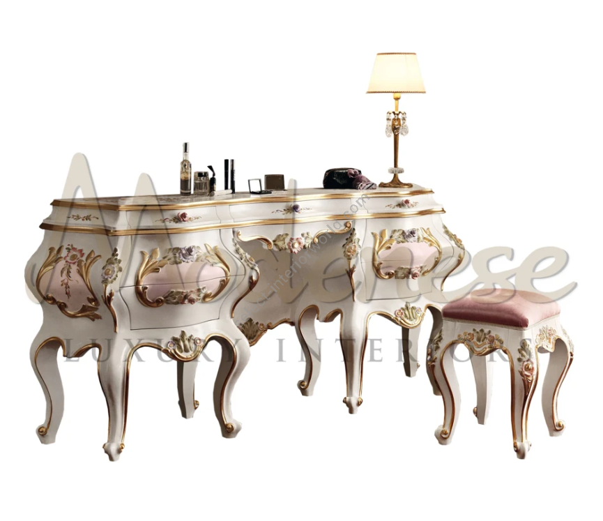 Modenese Luxury Interiors / Frisiertische / Viktorianische Toilette mit 7 Schubladen 11205