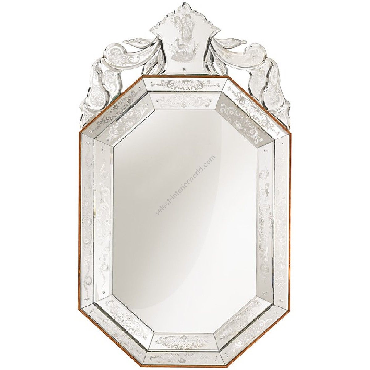 Arte Veneziana / Wandspiegel / Pavone Venetian Style MVX-AVA-004-M35S