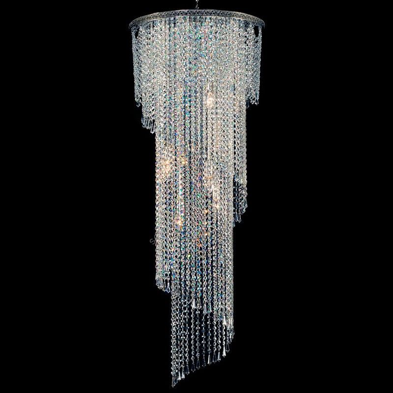 Preciosa / Luxus Kristall Kronleuchter für Treppenhäuser / CB 1216