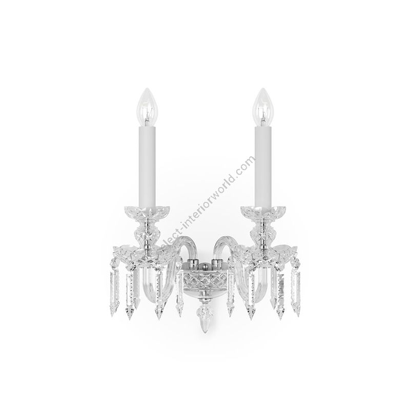 Preciosa / Exquisit Wandleuchte Zwei Kerzen / Historisches Design Rudolf S