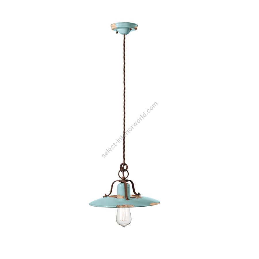 Light blue (Via) finish (cm.: W 30 x D 30 / inch.: W 15" x D 15")