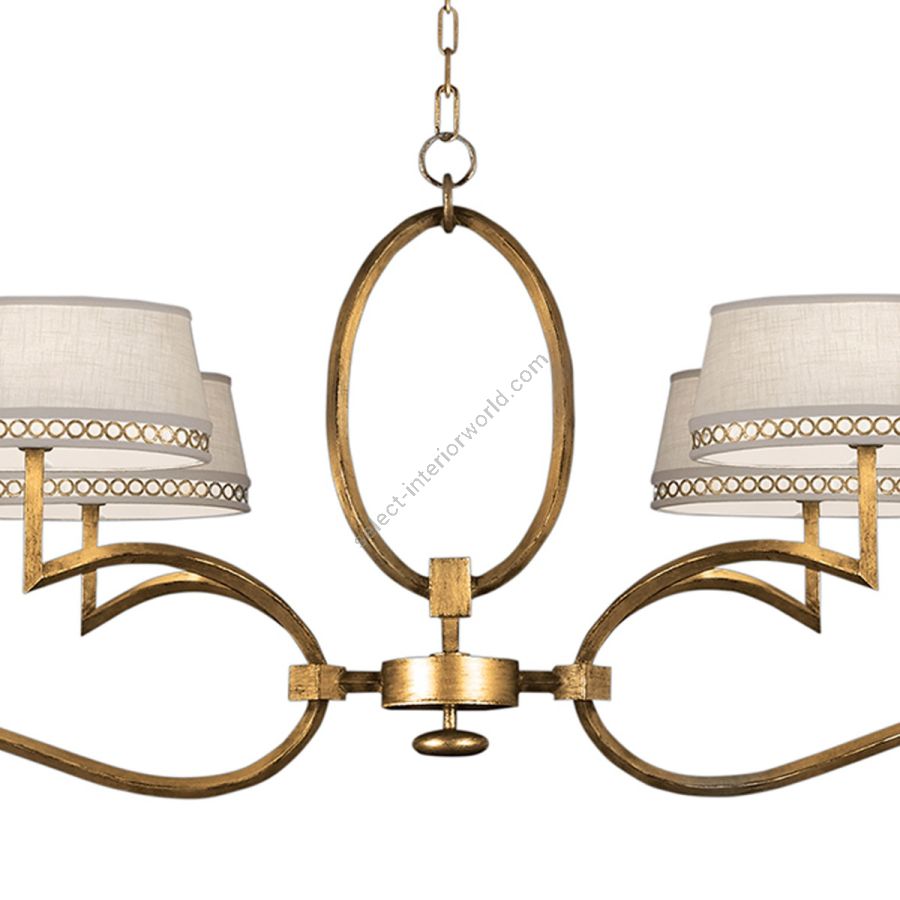 Gold Leaf / White Linen Shades - 780040-2