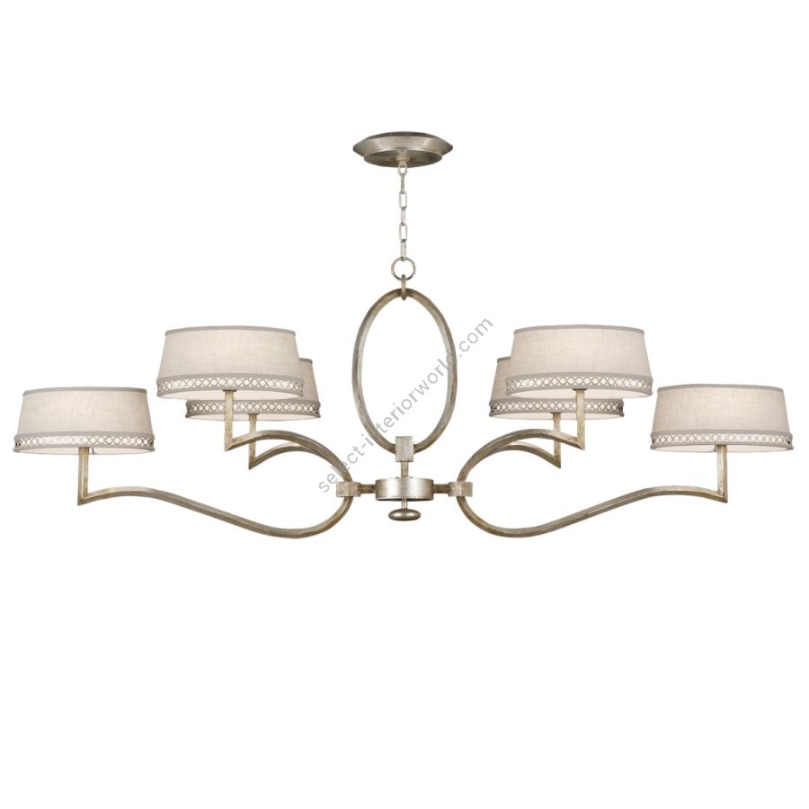 Silver Leaf / White Linen Shades - 780040