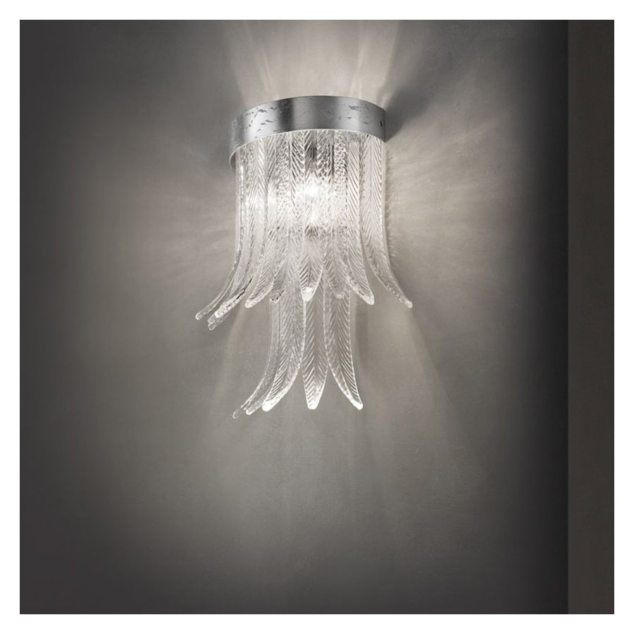 Oberfläche Metall: Silver leaf MXC, Glasfarbe: Clear CC