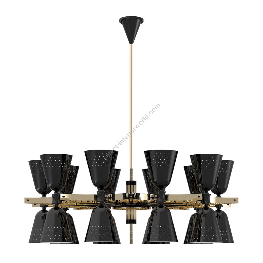 Charles 20 - Endfertigung: Gold Plated (Body); Glossy Black & White Matte (shade)