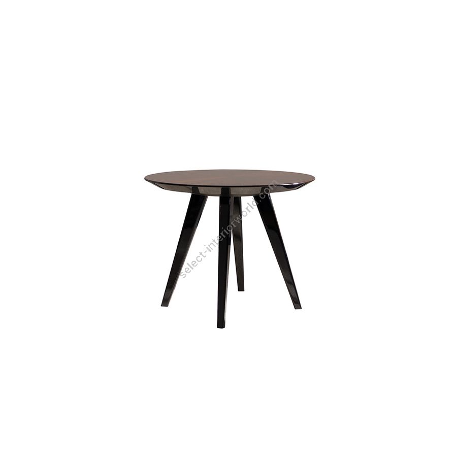 Gueridon kleiner Tisch / Black gloss lacquered Tischplatte