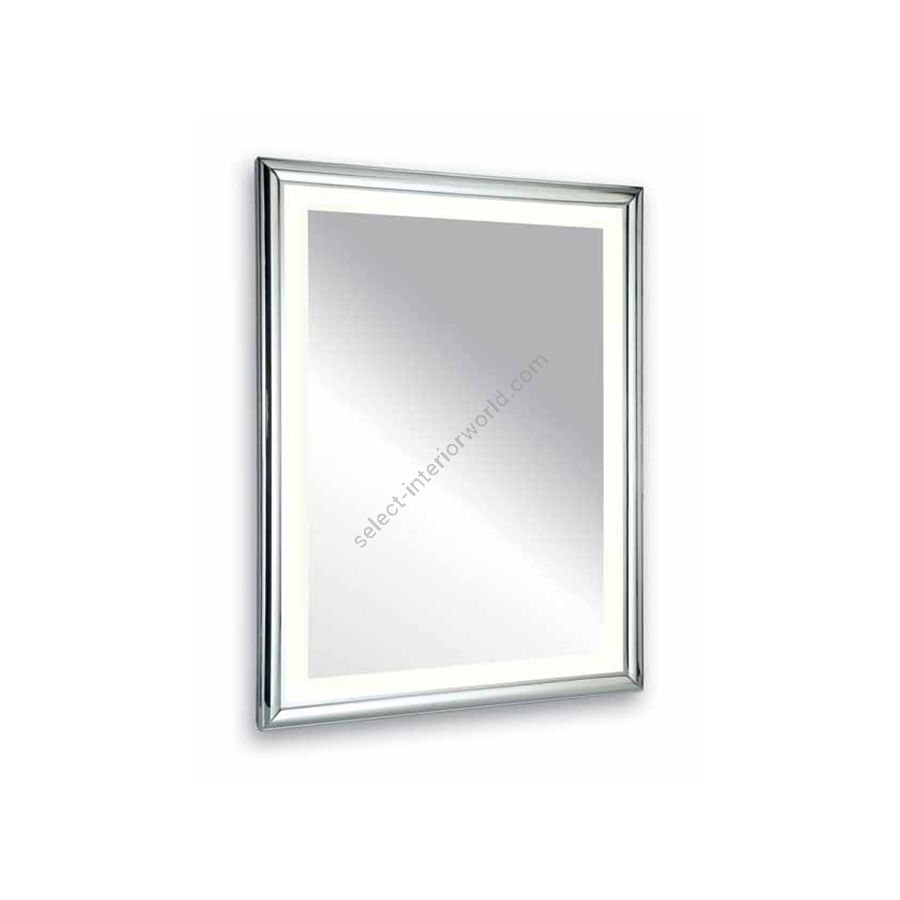 Spiegel mit Innenbeleuchtung / Rahmen aus verchromtem Messing
