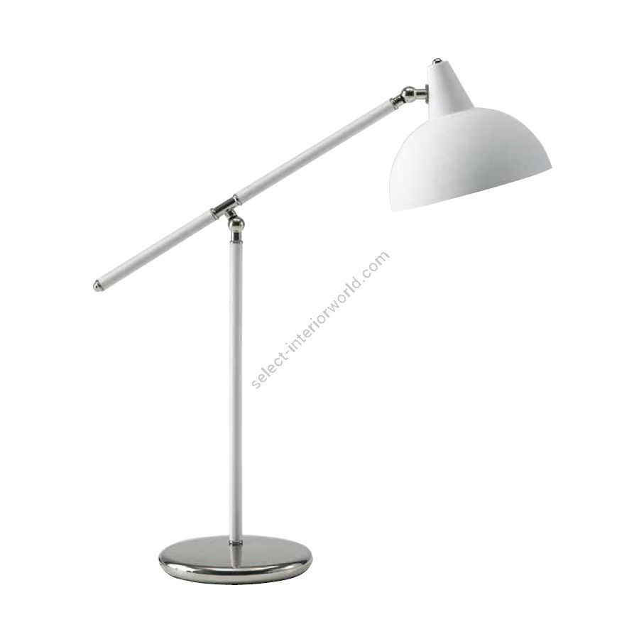 Chrome finish / White painted metal lampshade